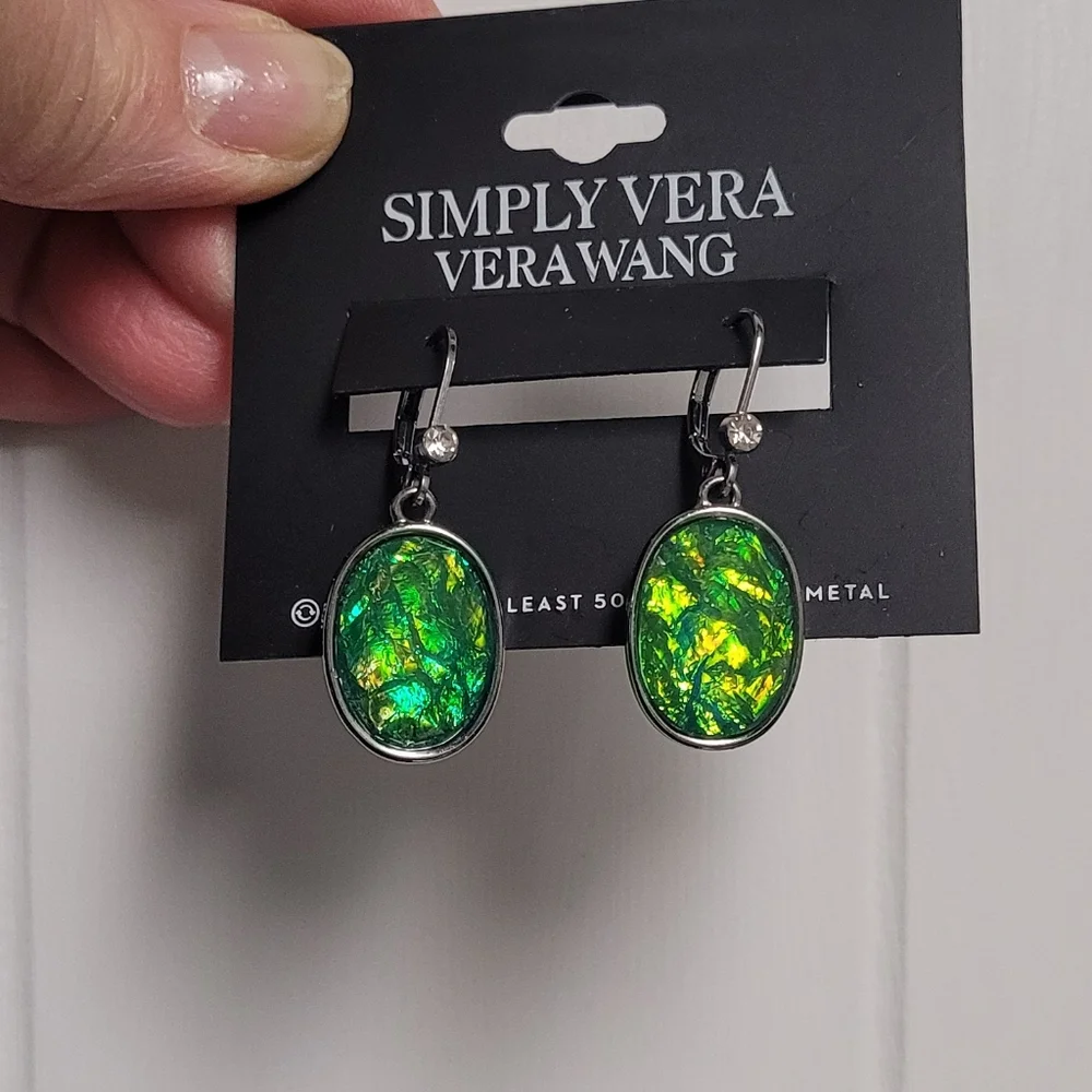 Simply Vera Vera Wang Iridescent Green Earrings